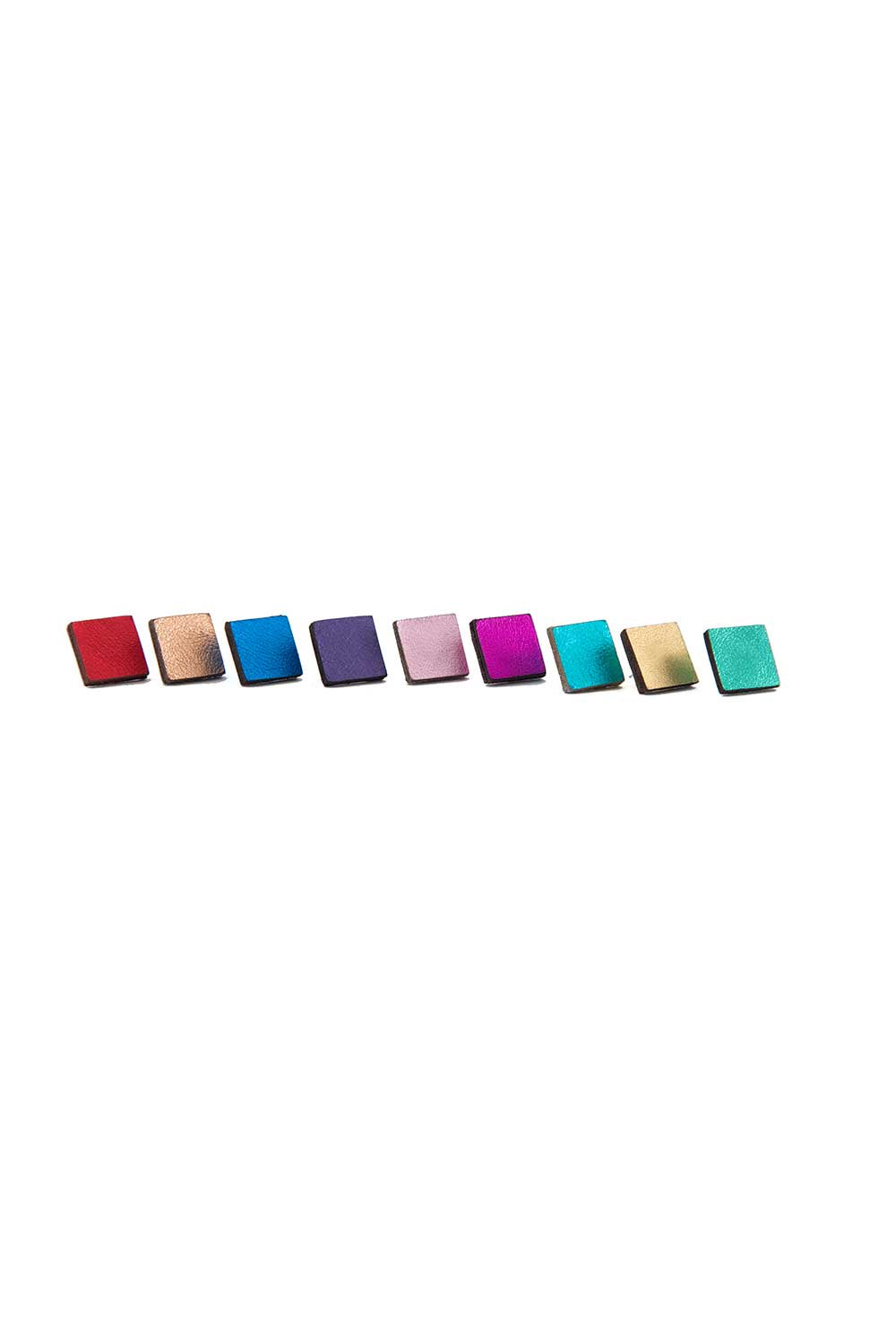 Rainbow Square Earrings - Gold
