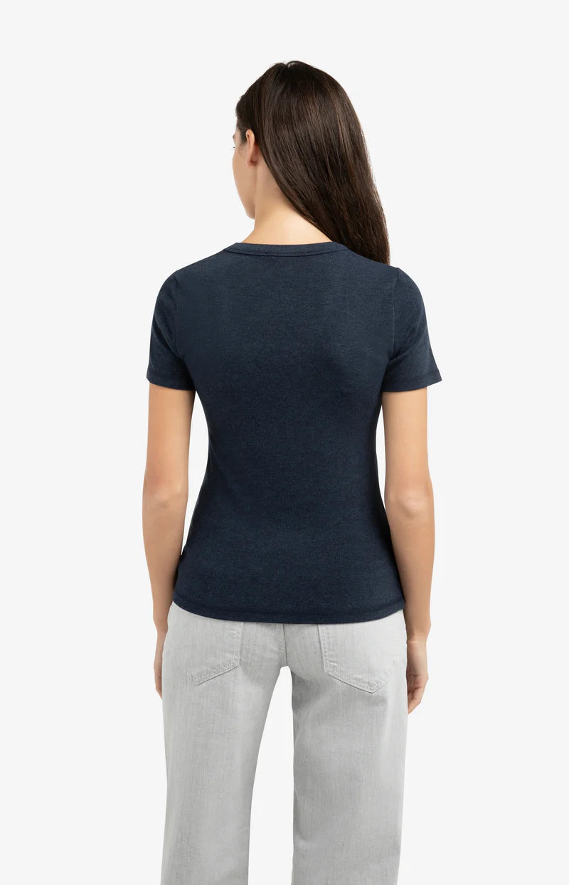 Brushed Jersey Scoop Neck T-Shirt