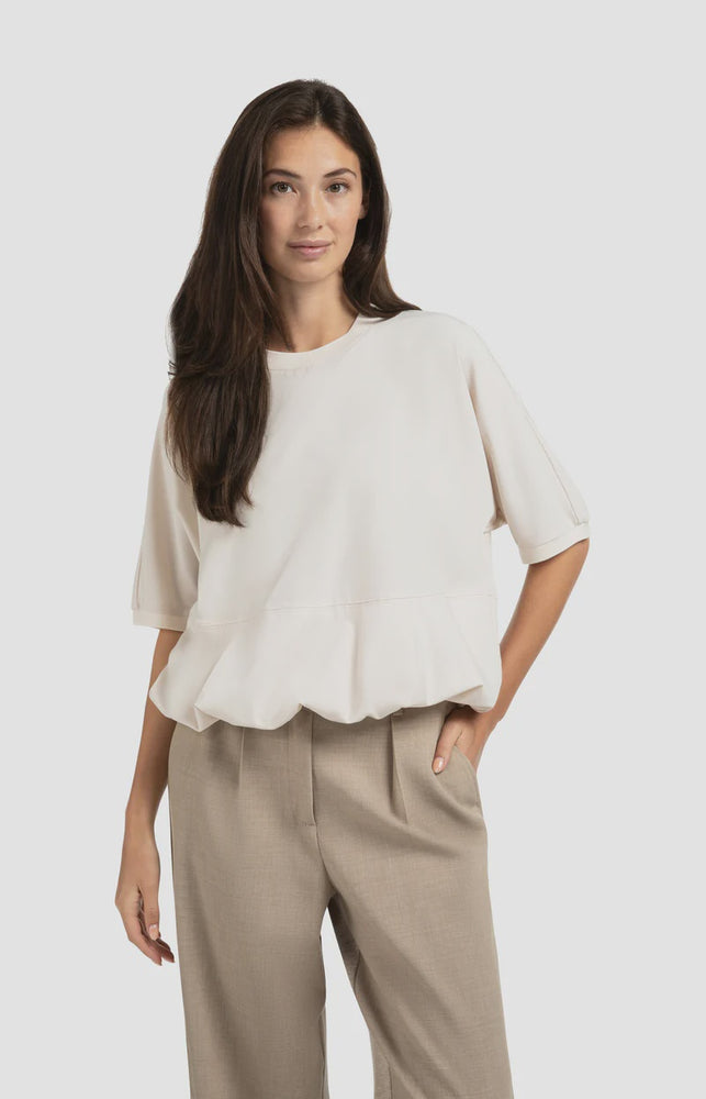 Short Sleeve Balloon Hem Top