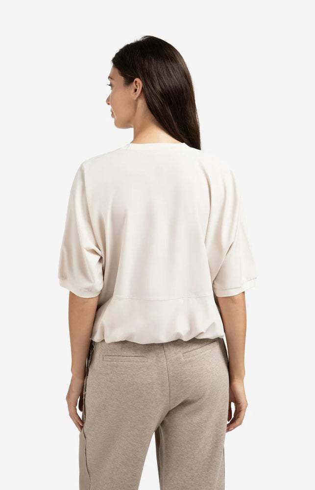 Short Sleeve Balloon Hem Top