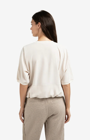 Short Sleeve Balloon Hem Top