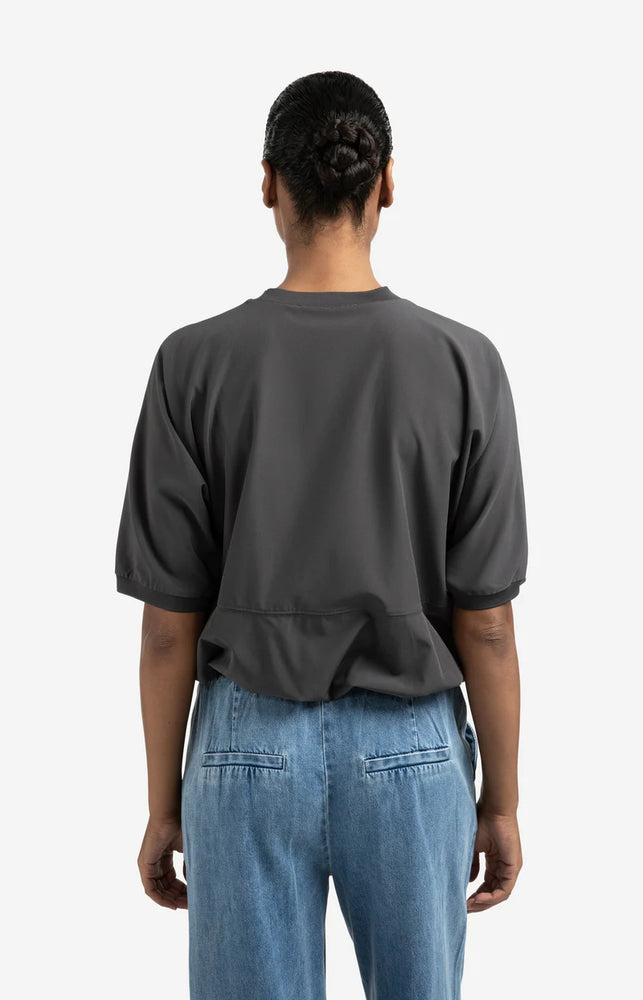 Short Sleeve Balloon Hem Top