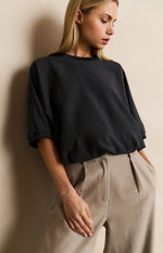 Short Sleeve Balloon Hem Top