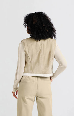 Sleeveless Cotton Gilet
