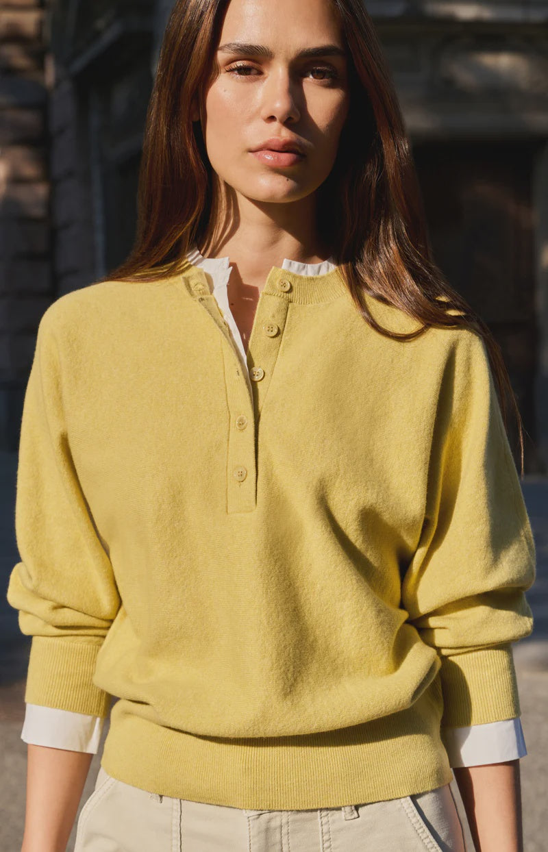 Batwing Sweater with Woven Detail