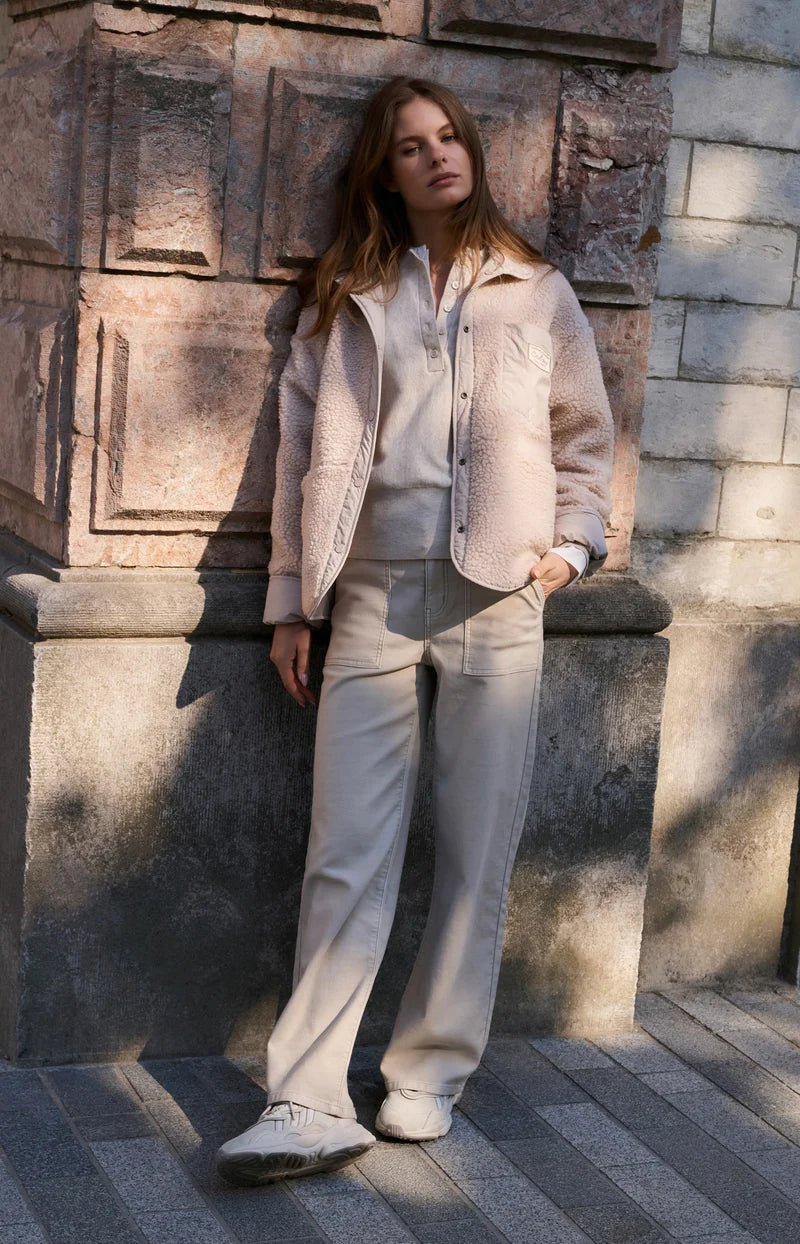 Batwing Sweater with Woven Detail