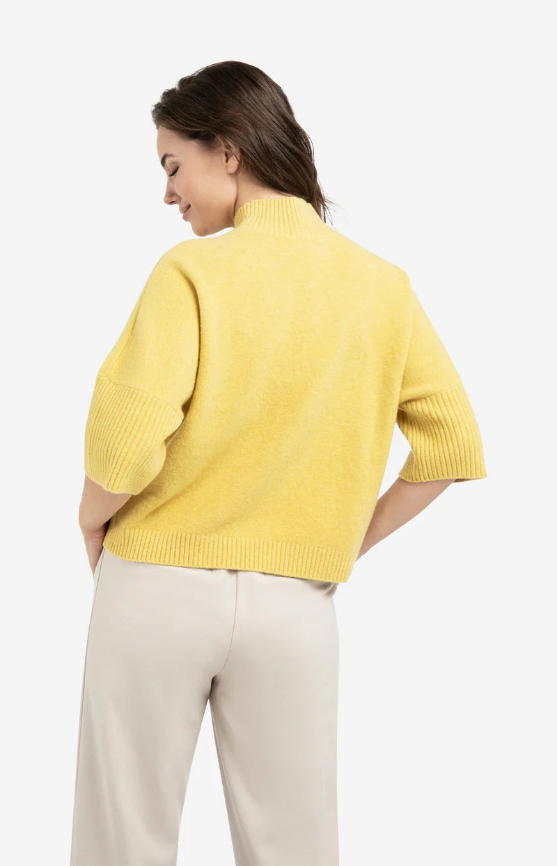 Three Quarter Sleeve Mock Neck