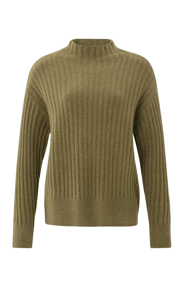 Rib High Neckline Sweater