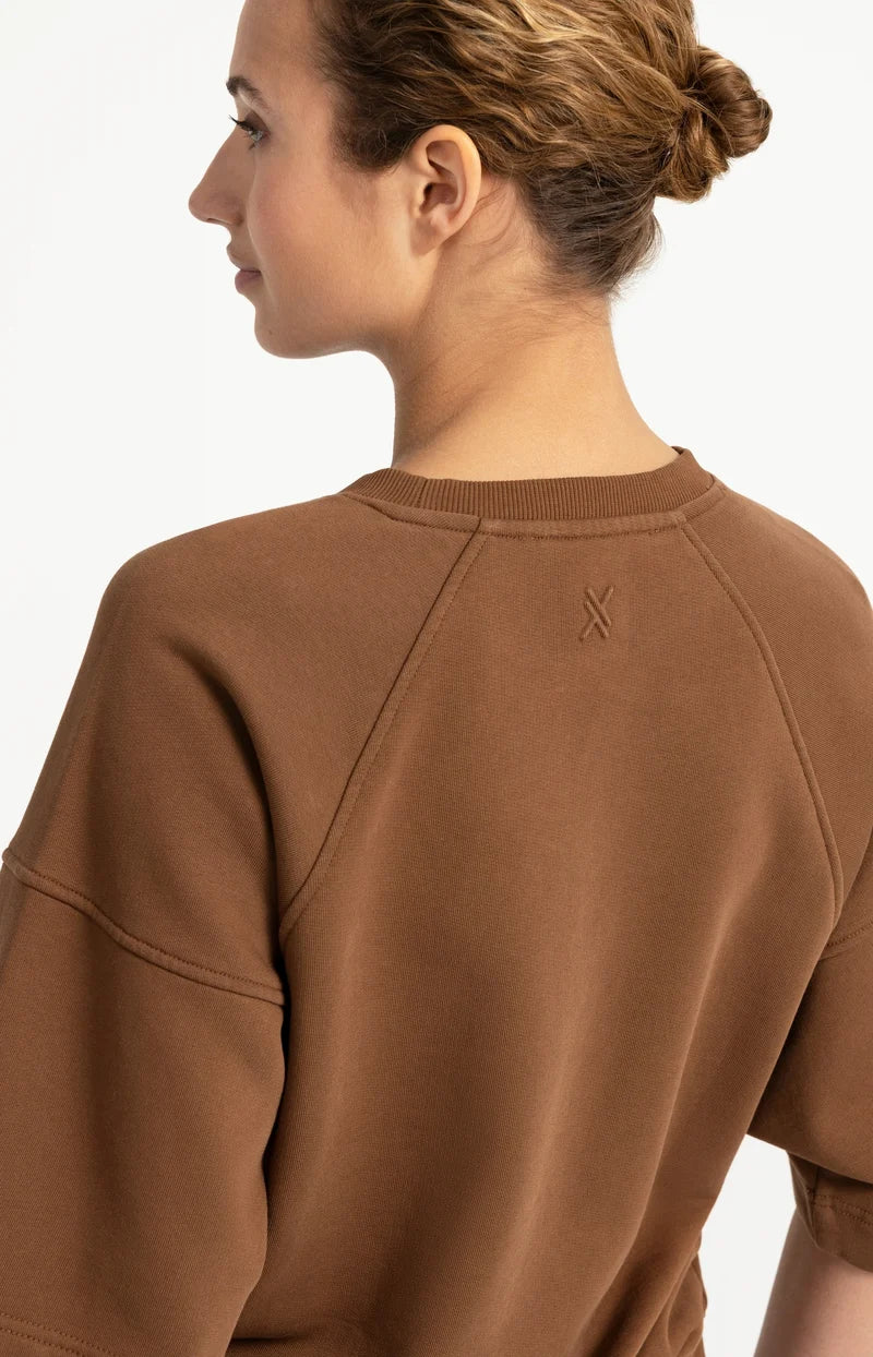 Washed Short Sleeve Raglan Sweatshirt