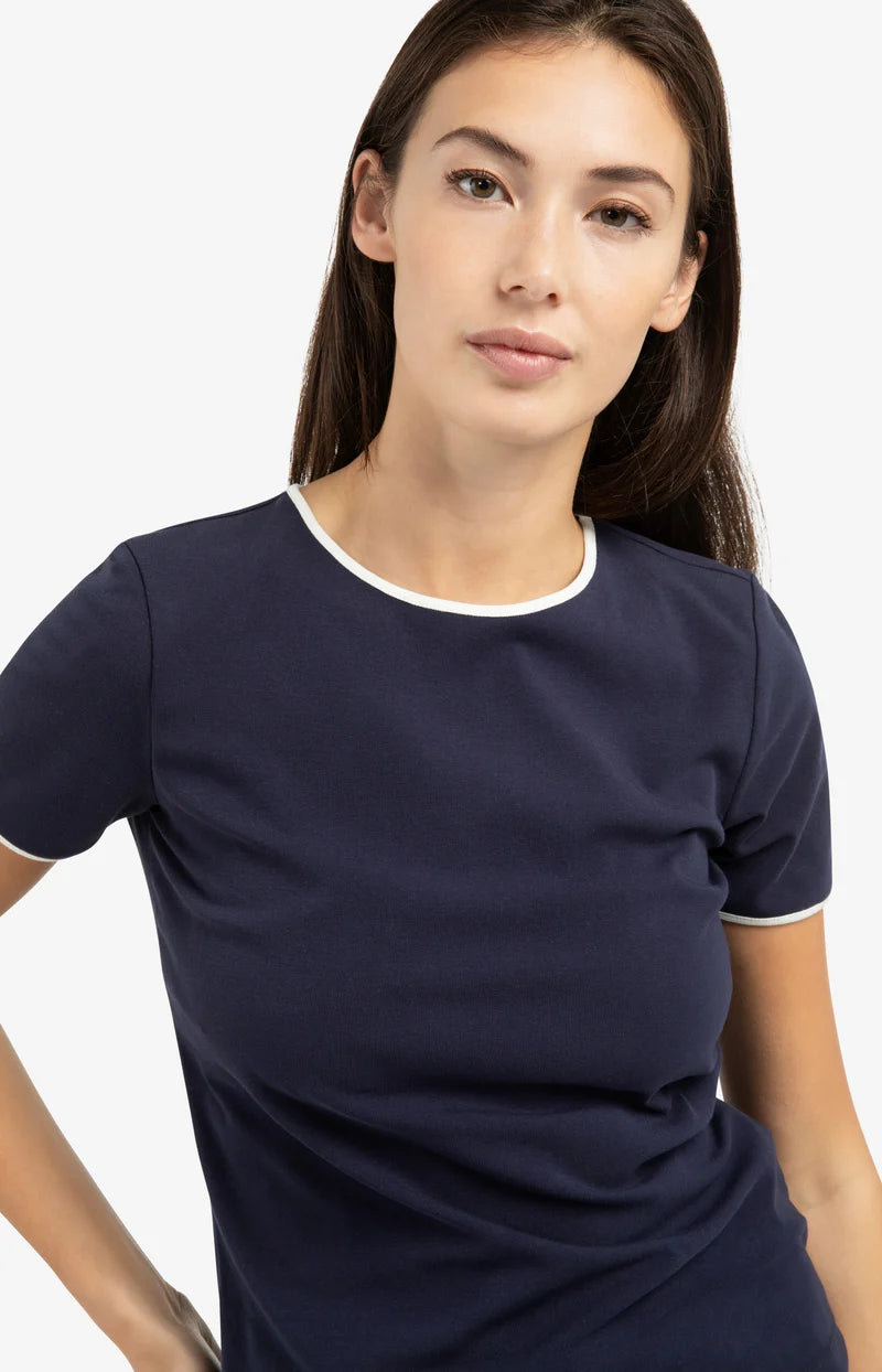 T-Shirt with Contrast Binding