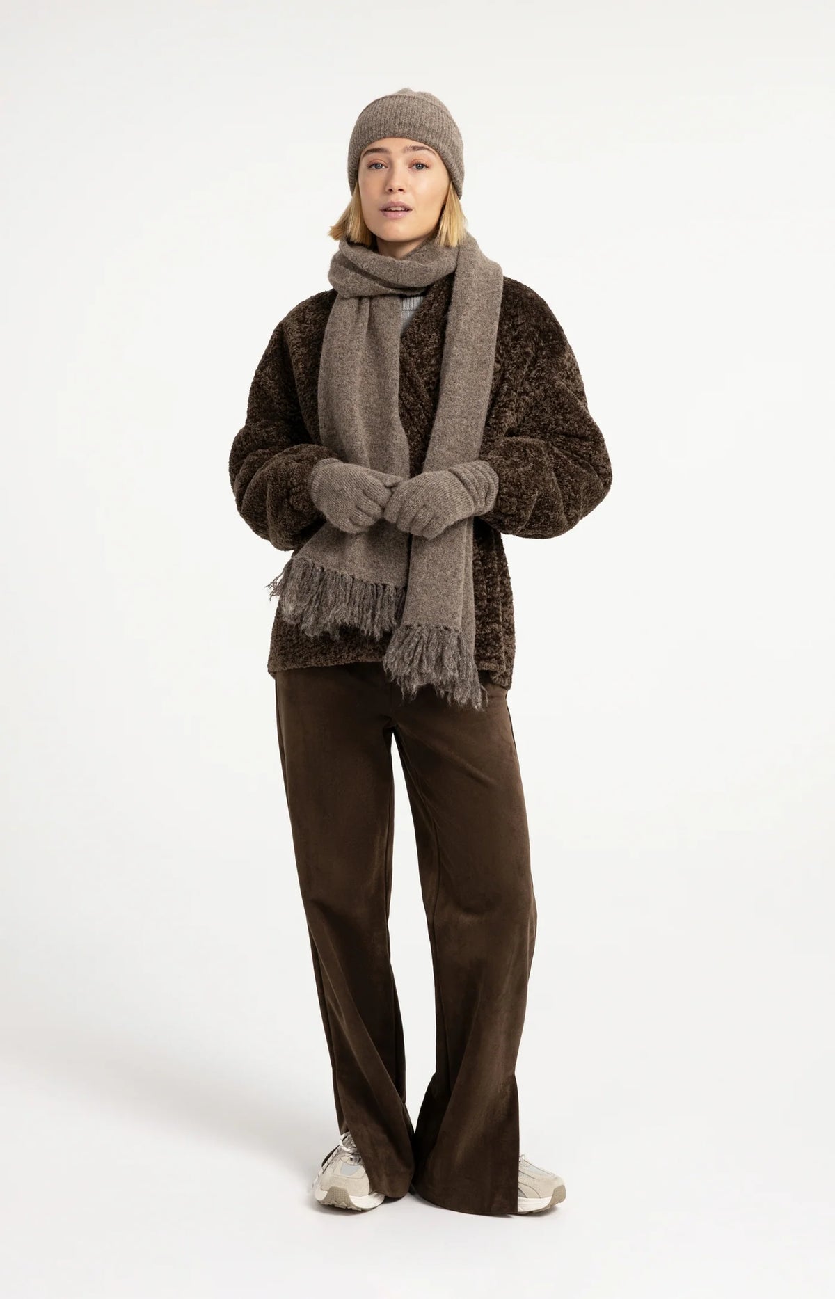 Faux Fur Kimono Wrap Jacket