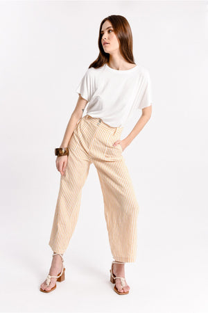 High-Waisted Striped Wide Legs