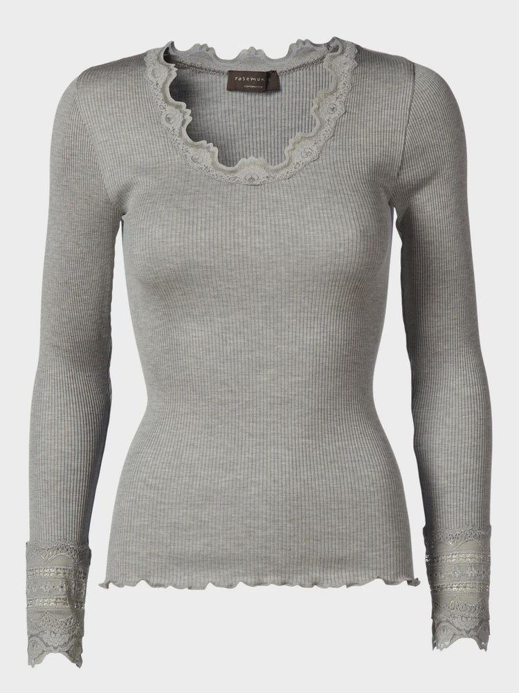 Benita Silk Lace Long-Sleeve