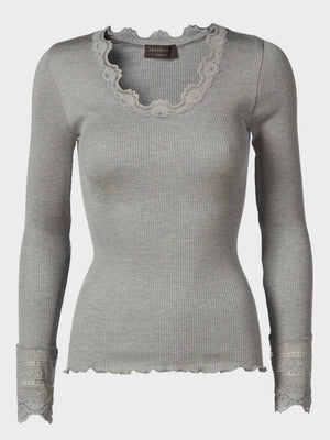 Benita Silk Lace Long-Sleeve
