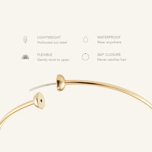 Medium Icon Hoops - Gold