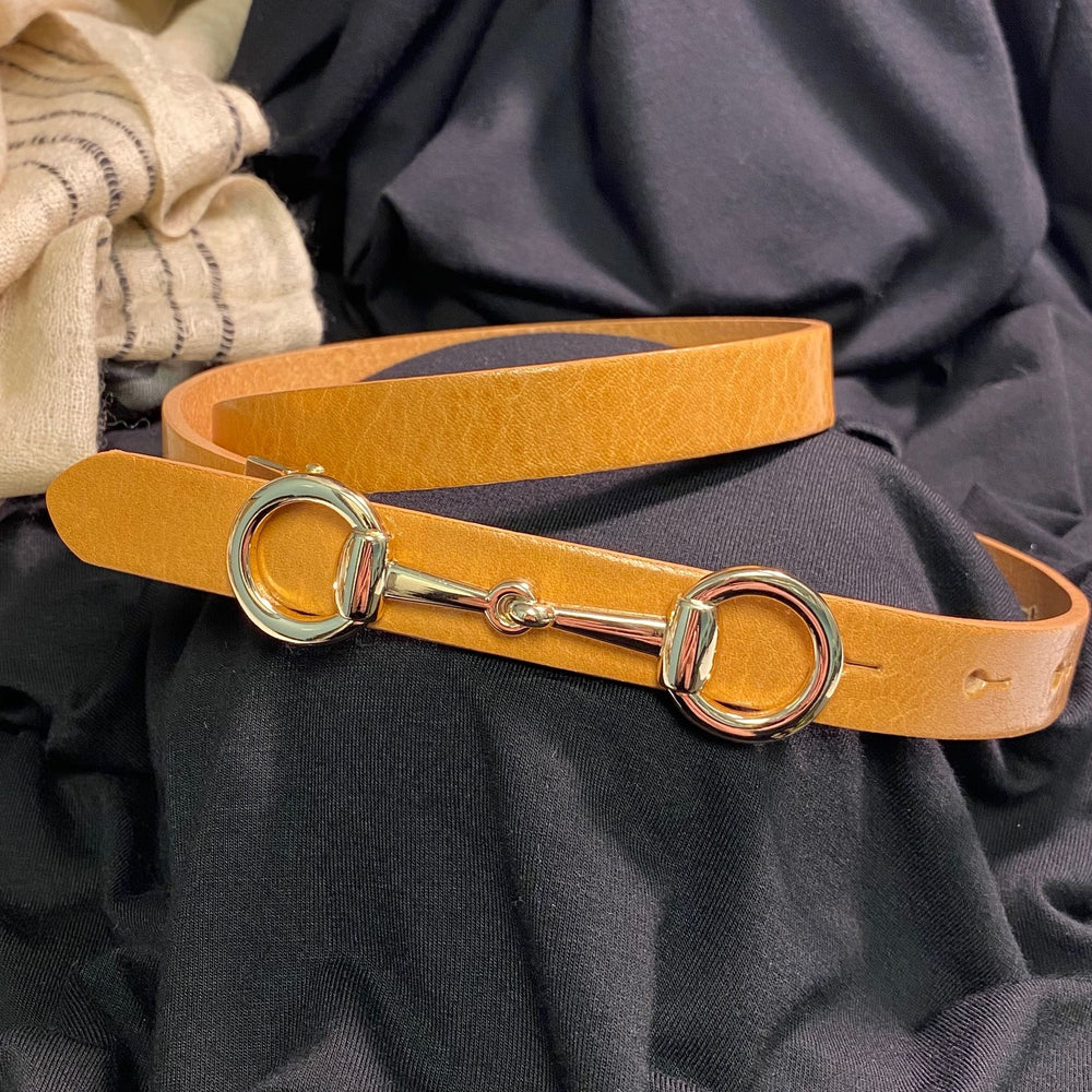 Chic Italian Leather Belt – Natural