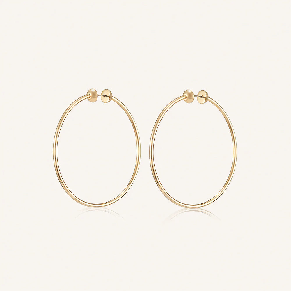 Medium Icon Hoops - Gold