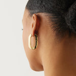 Mega U-Link Earrings - Gold