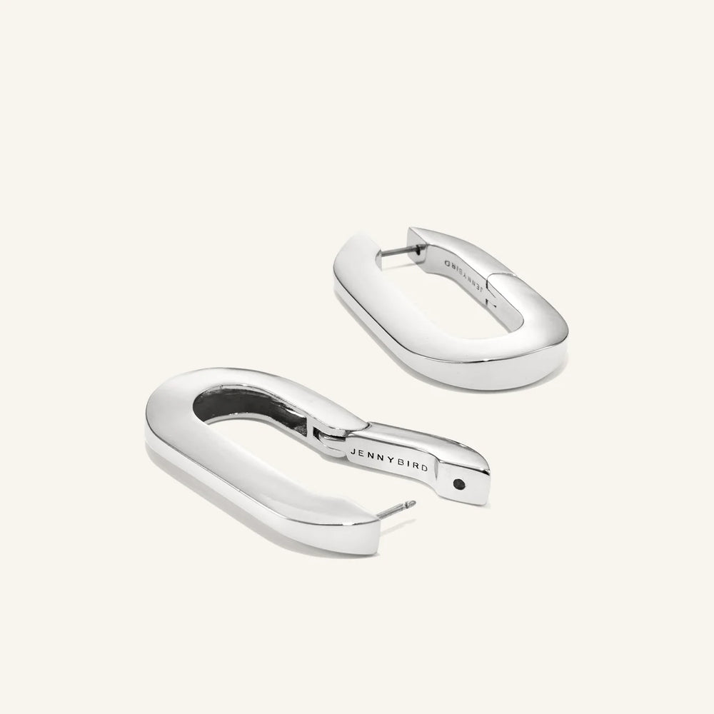 Mega U-Link Earrings - Silver