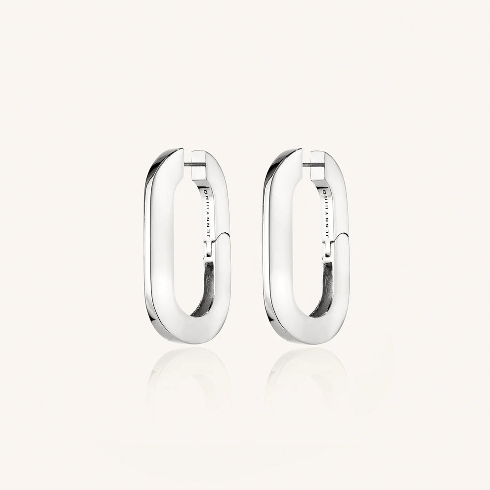 Mega U-Link Earrings - Silver