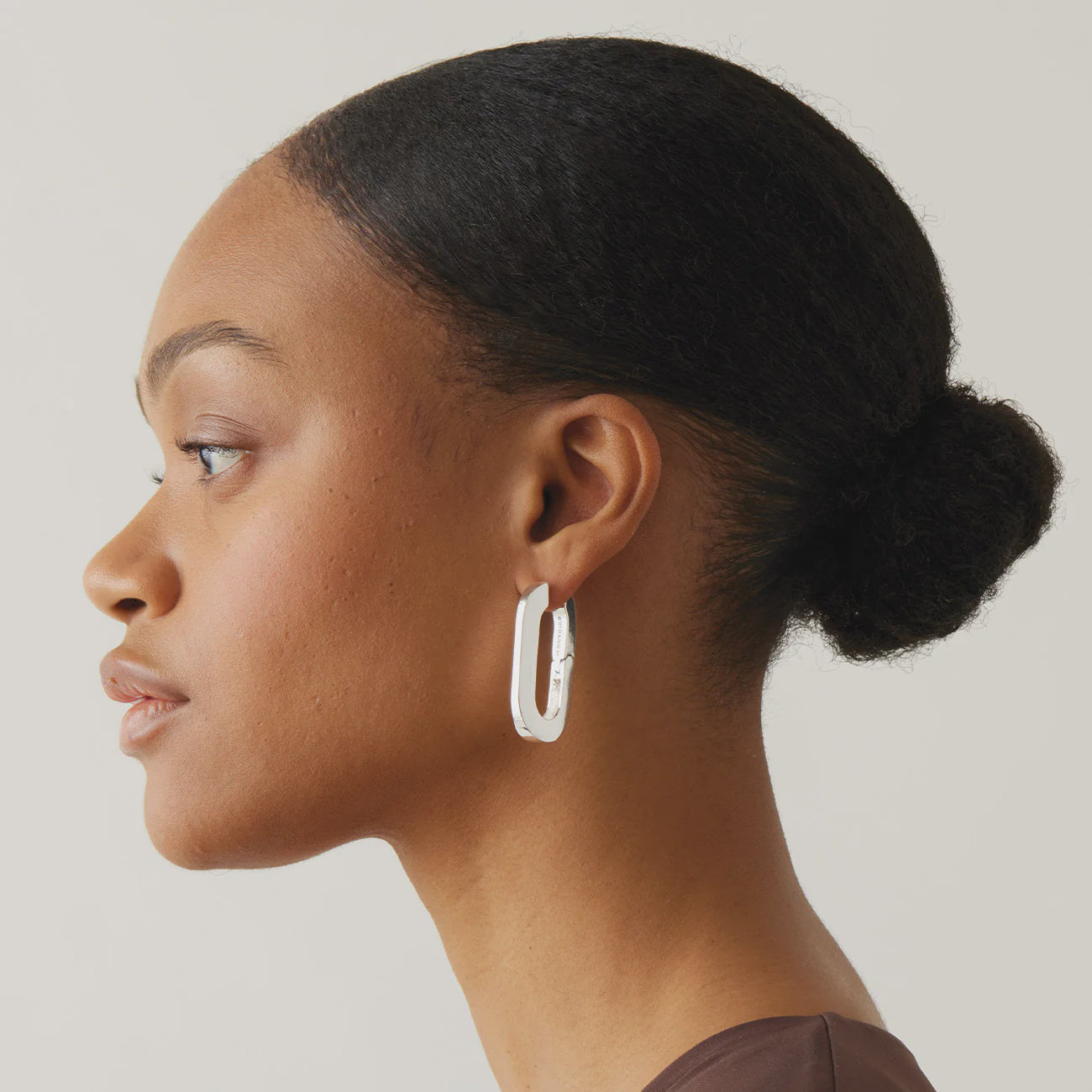 Mega U-Link Earrings - Silver