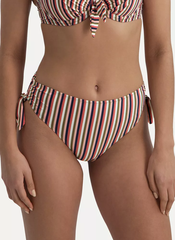 Sassy Stripe High Waist Bikini Bottom