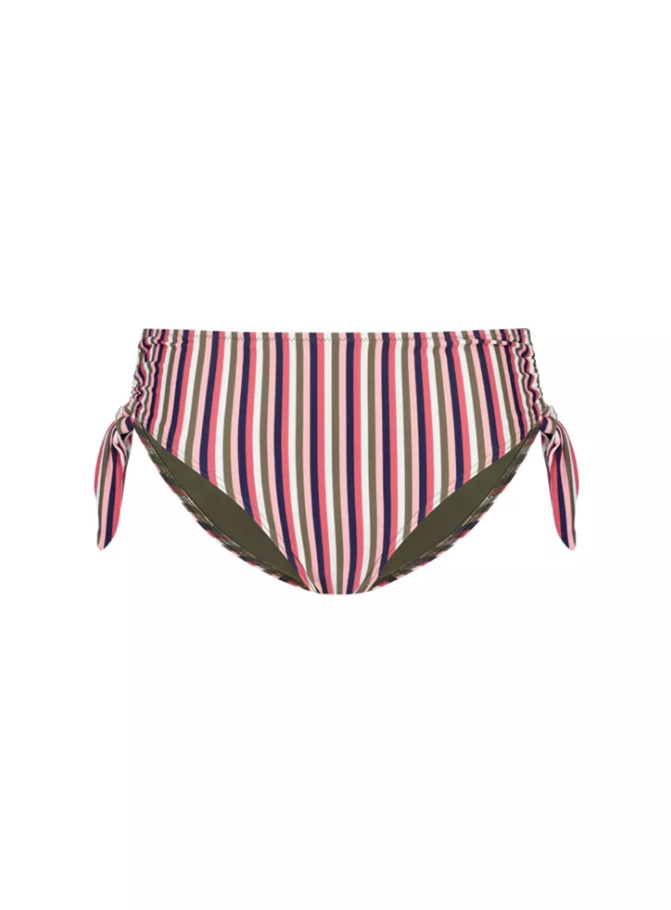 Sassy Stripe High Waist Bikini Bottom