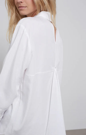 White Blouse with Twisted Back Detail