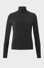Turtleneck with Button Cuff